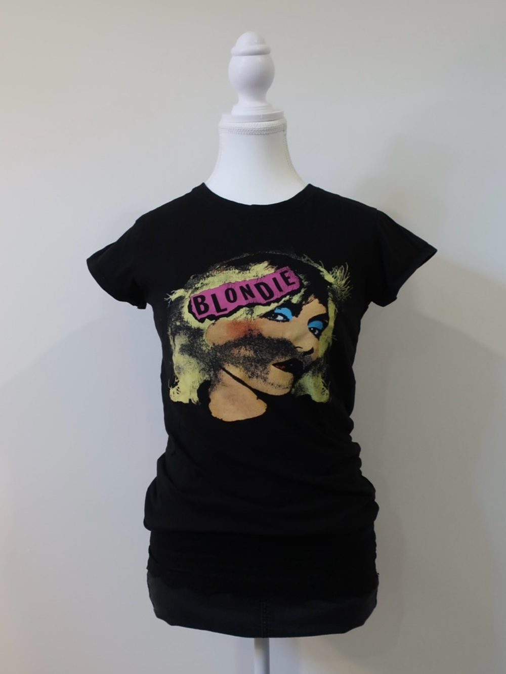 Blondie Debbie Harry Graphic Band Tee Black Neon Punk Rock Retro Concert Shirt